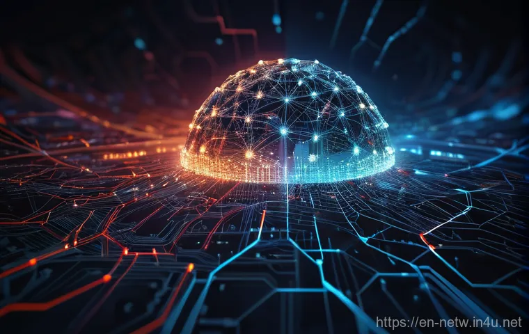네트워크 실무와 AI 네트워크 기술의 융합 사례 - **AI Network Maestro Orchestrating a Digital Symphony:**
    A panoramic view of a sophisticated, fu...